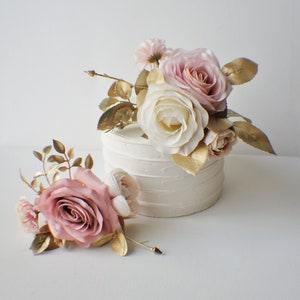 Flower Cake Topper, Wedding Flowers, Floral Cake Topper, Silk flower Cake topper, Wedding decor