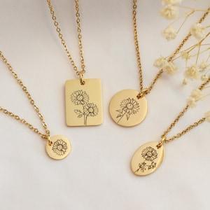 Sunflower necklace, flower necklace, sunflower charm, floral pendant, custom flower necklace, sunflower jewelry, flower jewelry, sunshine