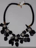 Lele Sadoughi Jet Black Crystal Lily Necklace-$280 MSRP