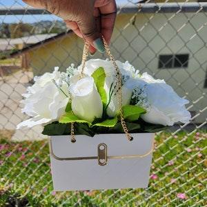 BEST SELLER Lily Rose Purse Bouquet- Graduation bouquet gift- birthday bouquets- anniversary gift- rose bouquet- Valentines rose bag bouquet