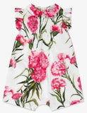 NEW Dolce  & Gabbanna Baby Girl 12-18m Flower Romper Carnation $455