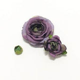Antique Purple Ranunculus Bud to Bloom, Wedding Flowers, Silk Flowers, Artificial Flowers, Flower Crown, Millinery, Hair Accessories, Hat
