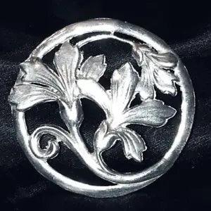 Antique Sterling Silver Flower Brooch Carnation Sweet William Large Pin 25.6g