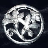 Antique Sterling Silver Flower Brooch Carnation Sweet William Large Pin 25.6g
