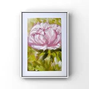 Peony Painting, Peonies Original Oil Art, Blooming Peony Artwork, Ukrainian Art