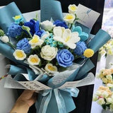 Crochet bouquet,Handmade flowers bouquet,bouquet for friend, valentine??s day and mother day, handmade knitted Flowers