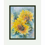Sunflower//Original Watercolor on Arches 140Ib cold pressed watercolor paper 7.4x5.5inches By JuneSang Art