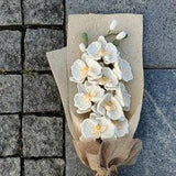 Finished Vintage-Inspired Crocheted Phalaenopsis Orchid Bouquet - Retro Elegance for Any Occasion