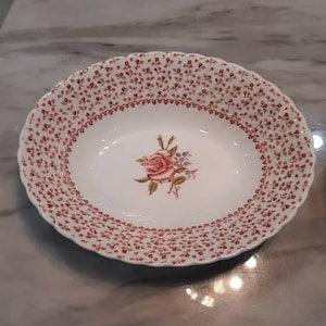 Vintage Rose Bouquet salad bowl made in England by Johnson Bros.
