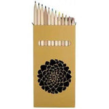 12 x 'Peony Flower' Long 178mm Coloured Pencils / Pencil Set (PE00006190)