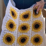 Granny square sunflower bag spring summer crochet bag gifts accessory