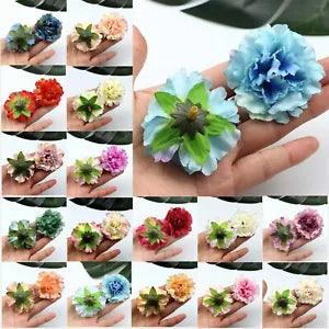 12/20P Artificial Silk Rose Carnation Peony Flowers Heads 2" Bulk DIY Home Decor