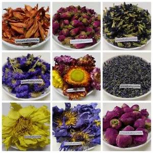 60 Kind Dried Flowers Petals Herbal Leaf Herbs Multiple Use Bath Bomb Soap Resin