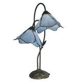 Dale Tiffany Poelking 2-Light Blue Lily Table Lamp - TT12147