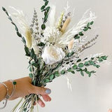 White rose eucalyptus bouquet