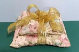 Small Lavender Potpourri Stacked Pillows w/ Gold Bow Scent Draw or Shelf Display