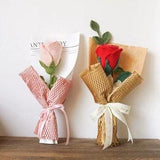 Rose Flower Bouquet, Crochet Flowers, Crochet Bouquet, Crochet Flower Bouquet, Crochet Gift, Blush Pink Rose, Gift  for Her, Christmas gift