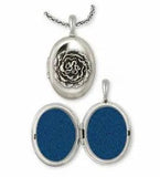 Carnation Photo Locket Jewelry Sterling Silver Handmade Flower Photo Locket CN2-