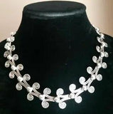 Erick's Sterling Silver Special Collection Lilies Art Deco Necklace Taxco.950
