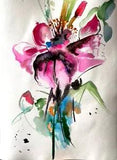 Peonies Watercolor Painting ORIGINAL Art Flower Artwork Floral Abstract Modern