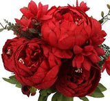 Duovlo Springs Flowers Artificial Silk Peony Bouquets Wedding Home