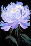 Original Acrylic Painting on Canvas Glowing Peony Flower Wall Decor