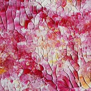Original Acrylic Abstract Bouquet Painting Fine Art in White Mat.