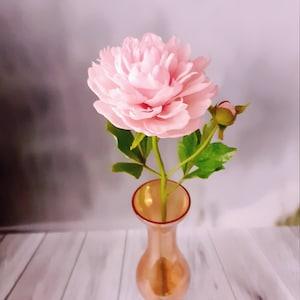 Cold porcelain pink peony-Polymer Clay Flowers-Spring floral arrangement-Rustic bouquet-Modern Farmhouse bouquet-Bouquet of peonies