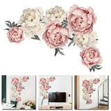 Removable Peony Flower Living Room Wall Sticker Decal Girl Art Bedroom Decor