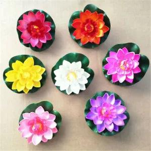 Artificial EVA Fake Lotus-Leaf Flowers Floating Decor 10x Pool Plants