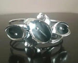Erick's Sterling Silver Calla Lilies Cuff Bracelet Taxco.925