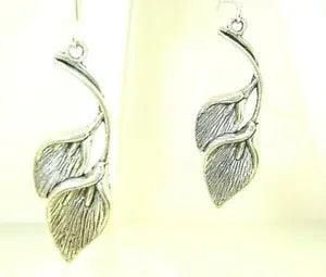 New  Graceful  CALLA  Lily  Flower Silver-tone Drop Dangle Earrings  2-1/3" Long
