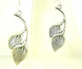 New  Graceful  CALLA  Lily  Flower Silver-tone Drop Dangle Earrings  2-1/3" Long