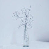 Peony Bouquet of Delicate Steel Wire Flowers. Set of 7 Stems for Vases, Walls and Home Decor. Gift Metal Flowers 16" High.
