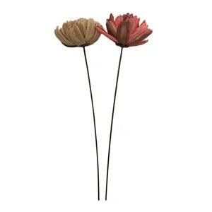 2 Pcs Dried Flowers Preserved Decor Home Embossed Natural Bulk Artificial
