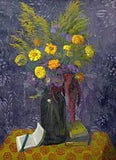 Dream-art Oil painting flowers art Carnations-and-Golden-Gerbes-Felix-Vallotton