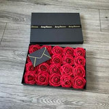 Luxury Rose Box Gift Hamper- Home Decor, Flower Arrangement, Rose Bouquet, Flower Box, Thank You Gift, Wedding Hamper, Mother's Day