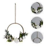 Photography Background Flower Spring Wreath Artificial White Peony Wreath