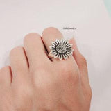 Mesmerizing Flower Ring, 925 Sterling Silver, Sunflower Ring, Women Ring, Statement Ring Gift For Her, Christmas Gift, Handmade Ring for Her