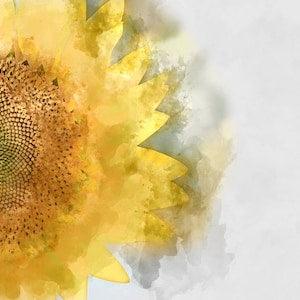 Sunflower Large Furniture Transfer, Floral Decoupage Paper Crafters Gift