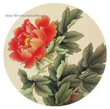 Chinese 100% real natural silk thread,su hand embroidery kits:peony flower circl
