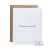 Plantable Seed Paper Dhanwaad  (Thank you in Punjabi) Card - Grow Wild Flowers - Wedding Shower Thank You Cards - Baby Shower Thank You