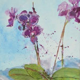 Pack of 4 - 7" x 5" greetings cards 'Orchid Explosion!' 4 High quality cards with envelopes. Blank inside.