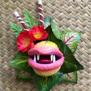 Audrey 2 Little Shop of Horrors Hair Clip Feed Me Seymour Venus Flytrap for Tiki Oasis Halloween Comic Con Cosplay