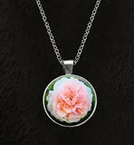 Carnation Flower Pendant On A 18