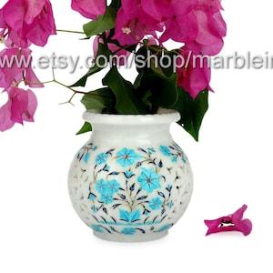 Orchid Pot Marble Inlay Flower Pot Fairy Garden Decor
