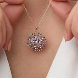 Flower Of Life Pendant, Multicolor Pendant, Yoga Necklace, Symbol Pendant, Geometric Flower