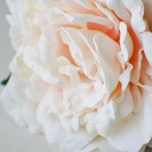 Ruffle peony in soft peach color, Silk Artificial Flowers, DIY wedding flowers, wreath making, bouquet making, newborn flowers