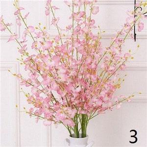 Folks Artificial Buttterfly Orchids Blossom Branch Fake Silk Flower Tree Wedding Home Party Decor Decorative P20