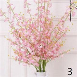 Folks Artificial Buttterfly Orchids Blossom Branch Fake Silk Flower Tree Wedding Home Party Decor Decorative P20